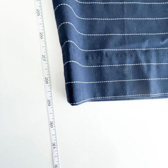 Banana Republic Womens Classic Ryan Tailored Pants Stripes Navy Blue Sz 12 - Picture 8 of 9